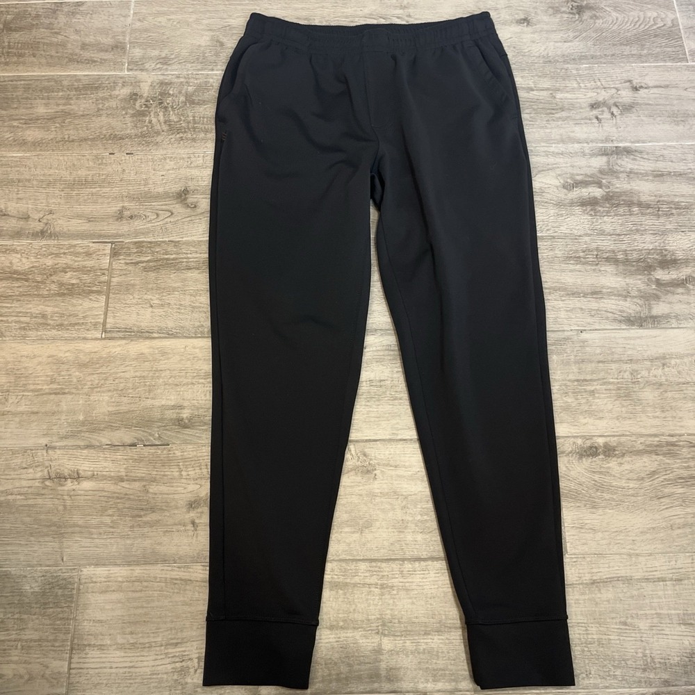 Rhone Pants Men Black Spar Joggers Performance Tapered Drawstring Size Large